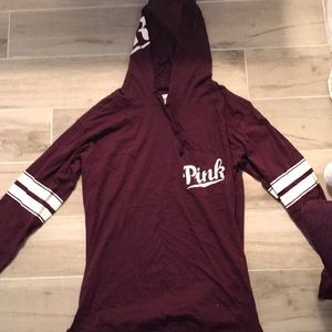 Victoria secret/pink maroon long sleeve